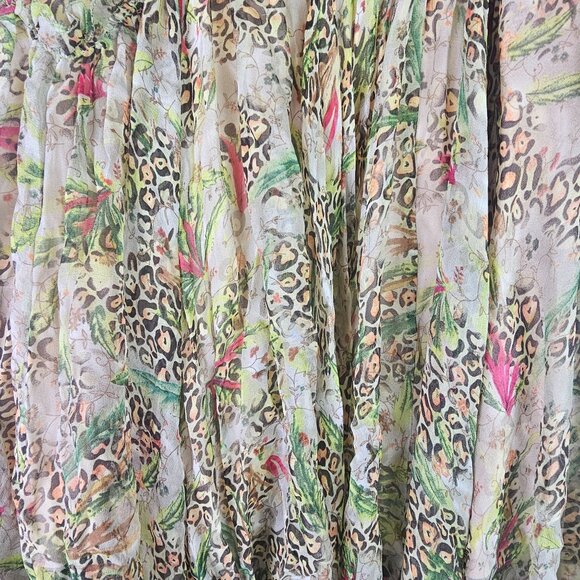 Diane Von Furstenberg Asymmetrical Flowy Fairytale Cheetah Print Skirt, Sz 2 - Picture 5 of 9